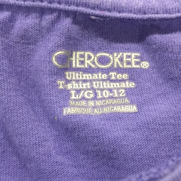 Cherokee Lavender tee L 10-12 - Picture 2 of 2